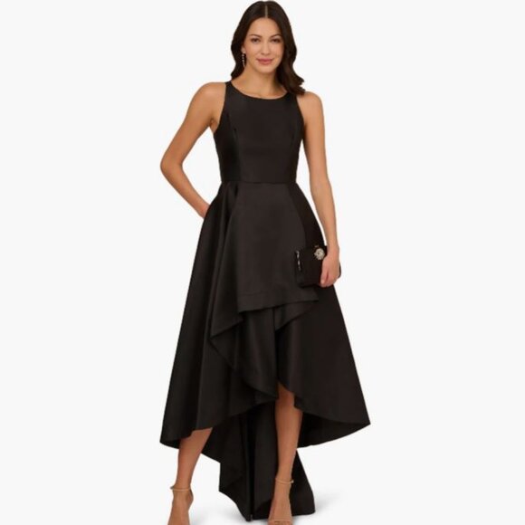 Adrianna Papell Mikado High/Low Sleeveless Gown NWT - Picture 1 of 13